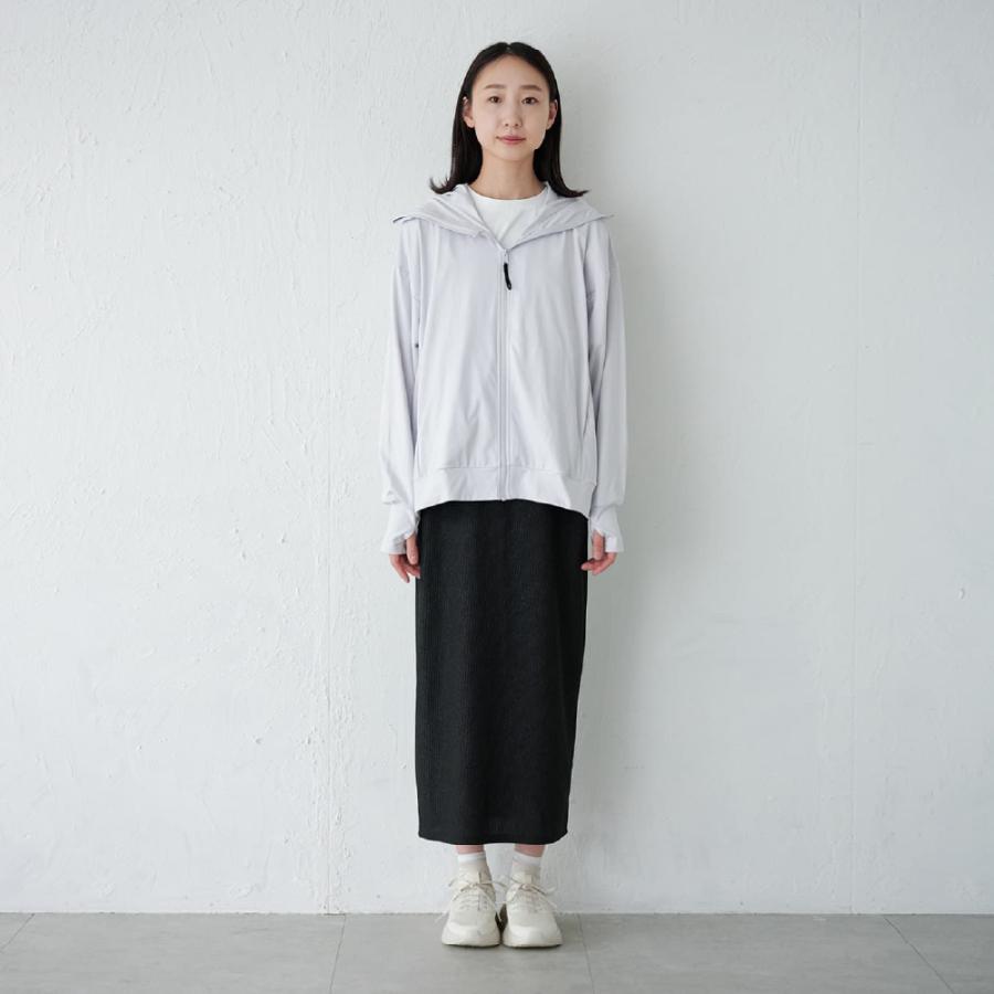 UVカット パーカー レディース 長袖 UPF50+ UV UV対策 紫外線対策 花粉防止 シンプル かわいい ゆったり 指穴 顔まで AH-1003 レディースUVパーカー | AME TO HARE | 19