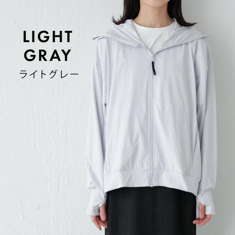 UVカット パーカー レディース 長袖 UPF50+ UV UV対策 紫外線対策 花粉防止 シンプル かわいい ゆったり 指穴 顔まで AH-1003 レディースUVパーカー | AME TO HARE | 04