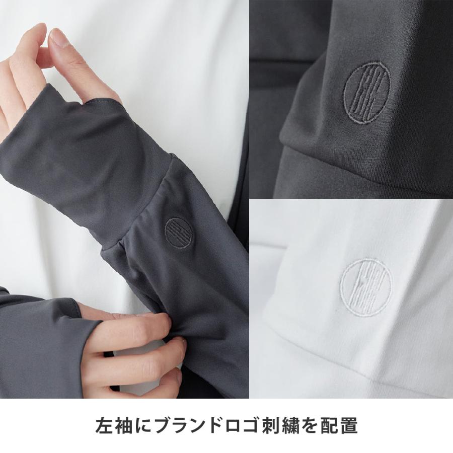 UVカット パーカー レディース 長袖 UPF50+ UV UV対策 紫外線対策 花粉防止 シンプル かわいい ゆったり 指穴 顔まで AH-1003 レディースUVパーカー | AME TO HARE | 09