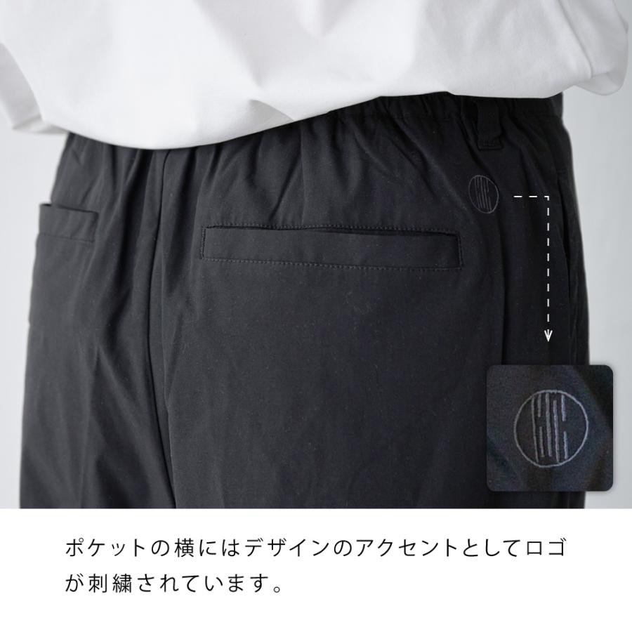 パンツ スラックス タックパンツ レディース メンズ 夏 涼しい 汗染み防止 防汚加工 形態安定 UVカット 紫外線カット AH-1004 はっ水ワイドスラックス | AME TO HARE | 14