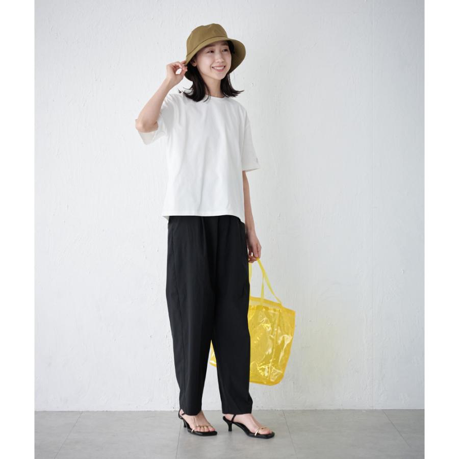 パンツ スラックス タックパンツ レディース メンズ 夏 涼しい 汗染み防止 防汚加工 形態安定 UVカット 紫外線カット AH-1004 はっ水ワイドスラックス | AME TO HARE | 06