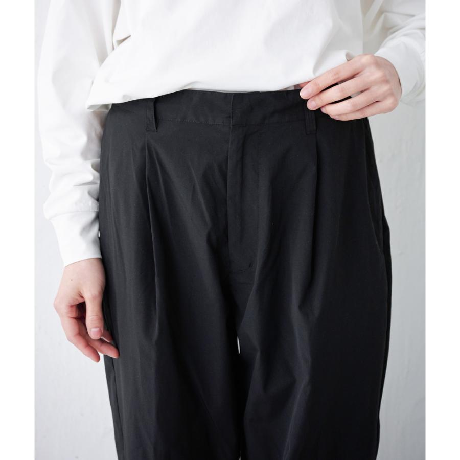 パンツ スラックス タックパンツ レディース メンズ 夏 涼しい 汗染み防止 防汚加工 形態安定 UVカット 紫外線カット AH-1004 はっ水ワイドスラックス | AME TO HARE | 07