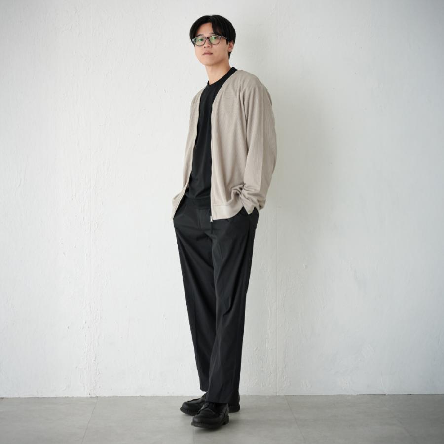 パンツ スラックス タックパンツ  メンズ 夏 涼しい 汗染み防止 防汚加工 形態安定 UVカット 紫外線カット AH-1004 はっ水ワイドスラックスメンズ | AME TO HARE | 14