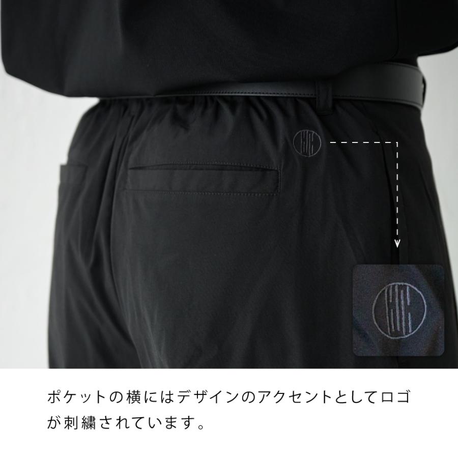 パンツ スラックス タックパンツ  メンズ 夏 涼しい 汗染み防止 防汚加工 形態安定 UVカット 紫外線カット AH-1004 はっ水ワイドスラックスメンズ | AME TO HARE | 13