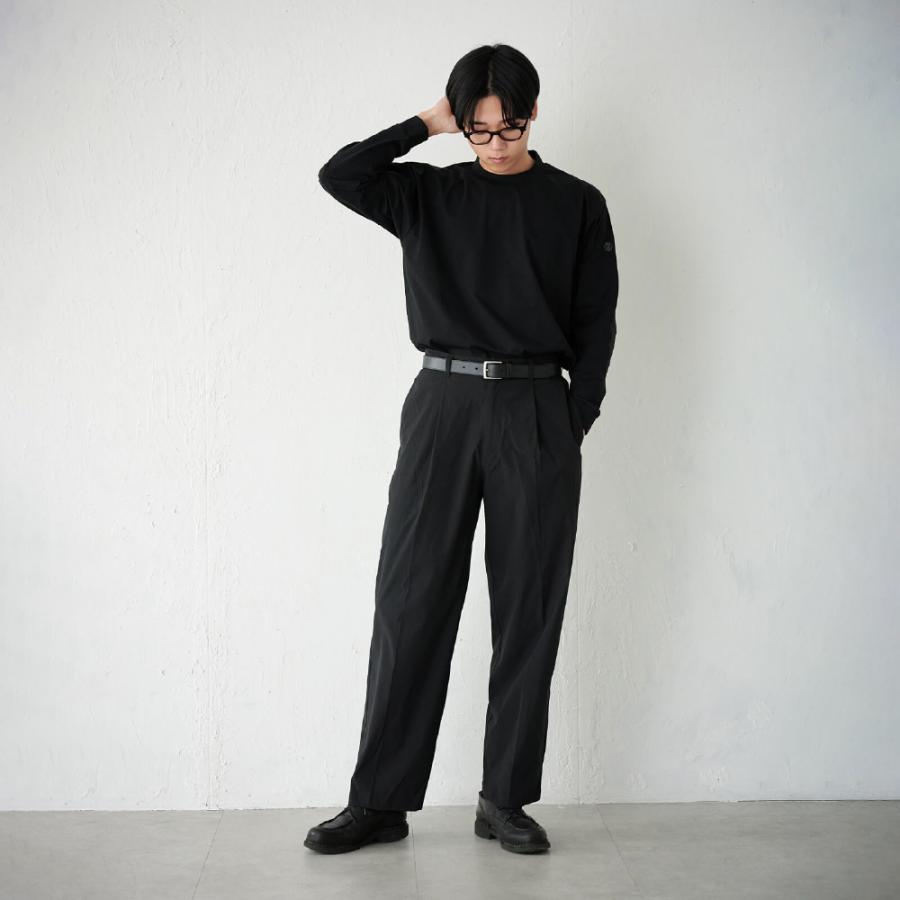パンツ スラックス タックパンツ  メンズ 夏 涼しい 汗染み防止 防汚加工 形態安定 UVカット 紫外線カット AH-1004 はっ水ワイドスラックスメンズ | AME TO HARE | 16