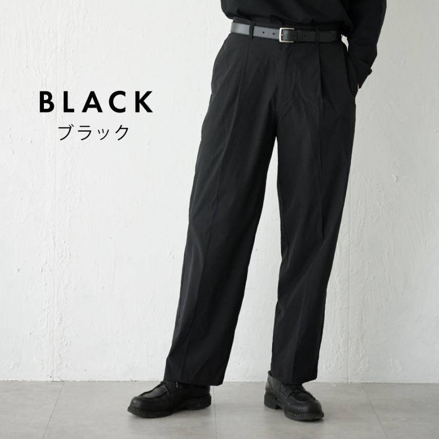 パンツ スラックス タックパンツ  メンズ 夏 涼しい 汗染み防止 防汚加工 形態安定 UVカット 紫外線カット AH-1004 はっ水ワイドスラックスメンズ | AME TO HARE | 04