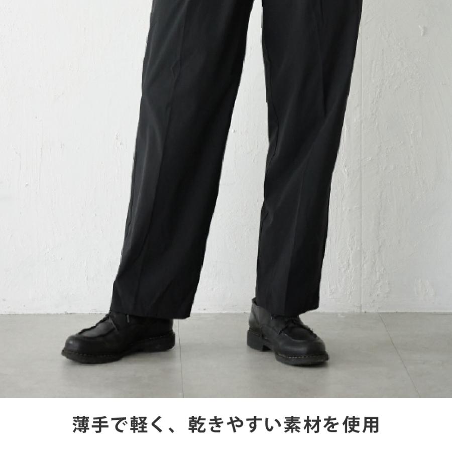 パンツ スラックス タックパンツ  メンズ 夏 涼しい 汗染み防止 防汚加工 形態安定 UVカット 紫外線カット AH-1004 はっ水ワイドスラックスメンズ | AME TO HARE | 03
