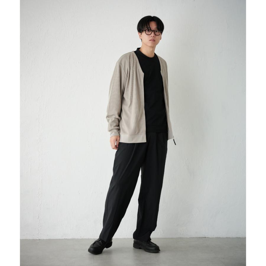 パンツ スラックス タックパンツ  メンズ 夏 涼しい 汗染み防止 防汚加工 形態安定 UVカット 紫外線カット AH-1004 はっ水ワイドスラックスメンズ | AME TO HARE | 05