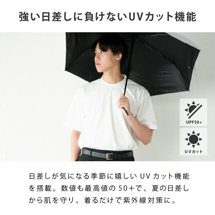Tシャツ メンズ 半袖 汗染み防止 防汚 防汚加工 UVカット UPF50+ UV UV対策 紫外線対策 シンプル おしゃれ 形態安定 オフィス AH-1005 メンズ半袖Tシャツ | AME TO HARE | 12