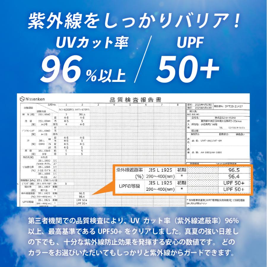 UVカット パーカー メンズ 長袖 UPF50+ UV UV対策 紫外線対策 花粉防止 シンプル 指穴 顔まで AH-1008 メンズUVパーカー | AME TO HARE | 04