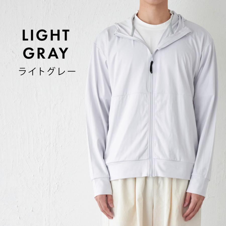 UVカット パーカー メンズ 長袖 UPF50+ UV UV対策 紫外線対策 花粉防止 シンプル 指穴 顔まで AH-1008 メンズUVパーカー | AME TO HARE | 06