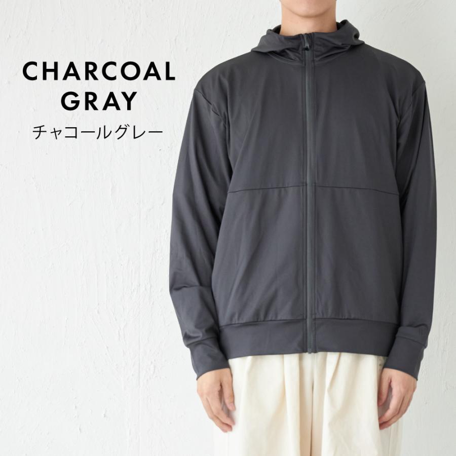 UVカット パーカー メンズ 長袖 UPF50+ UV UV対策 紫外線対策 花粉防止 シンプル 指穴 顔まで AH-1008 メンズUVパーカー | AME TO HARE | 07