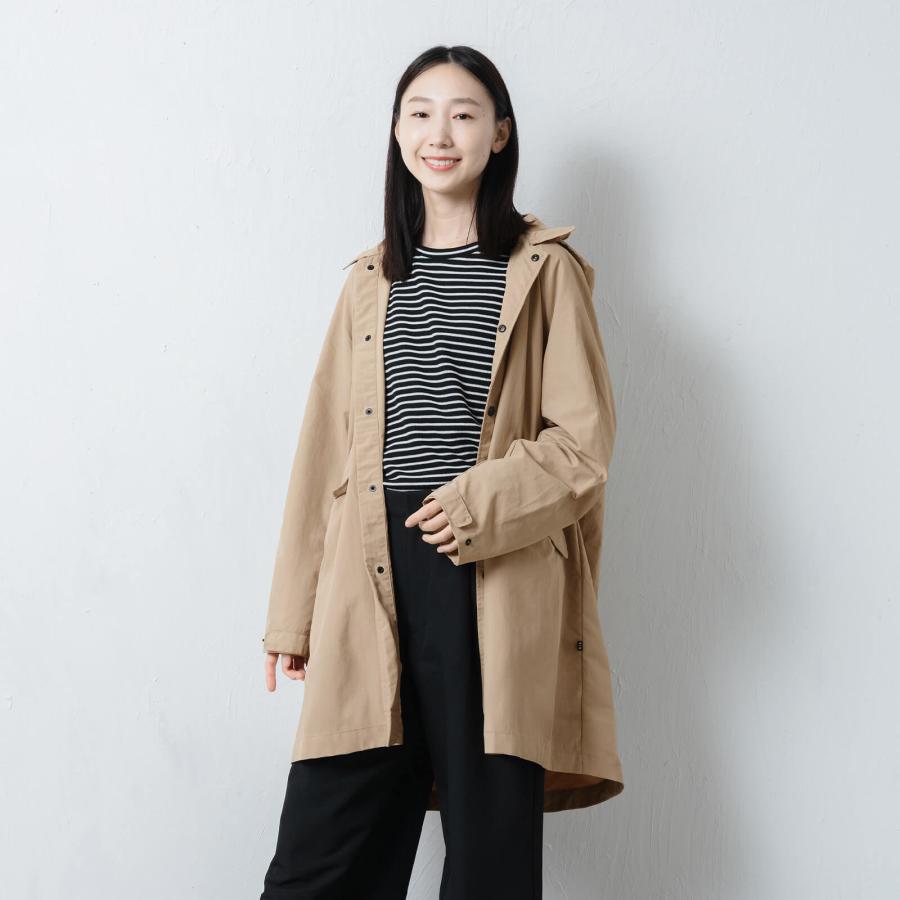 ハーフコート レディース メンズ コート ハーフ丈 撥水 UVカット フード付き 取り外し 軽量 軽い 秋 春 スプリングコート AH-1009 撥水ハーフコート | AME TO HARE | 12