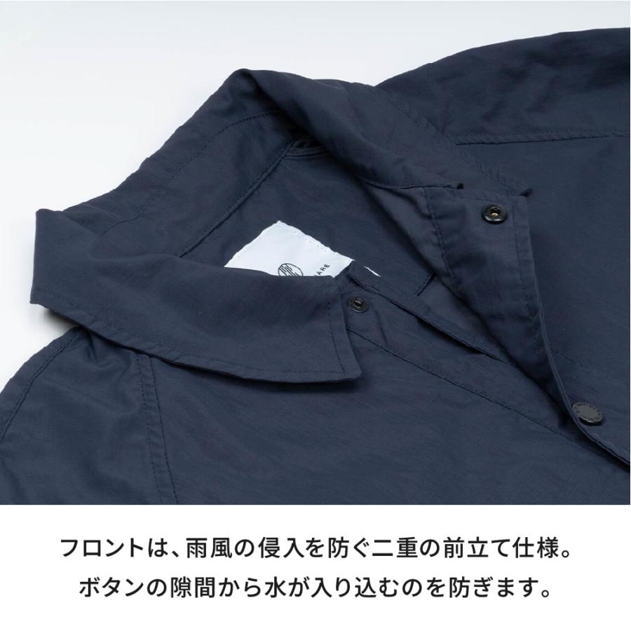 ハーフコート レディース メンズ コート ハーフ丈 撥水 UVカット フード付き 取り外し 軽量 軽い 秋 春 スプリングコート AH-1009 撥水ハーフコート | AME TO HARE | 20