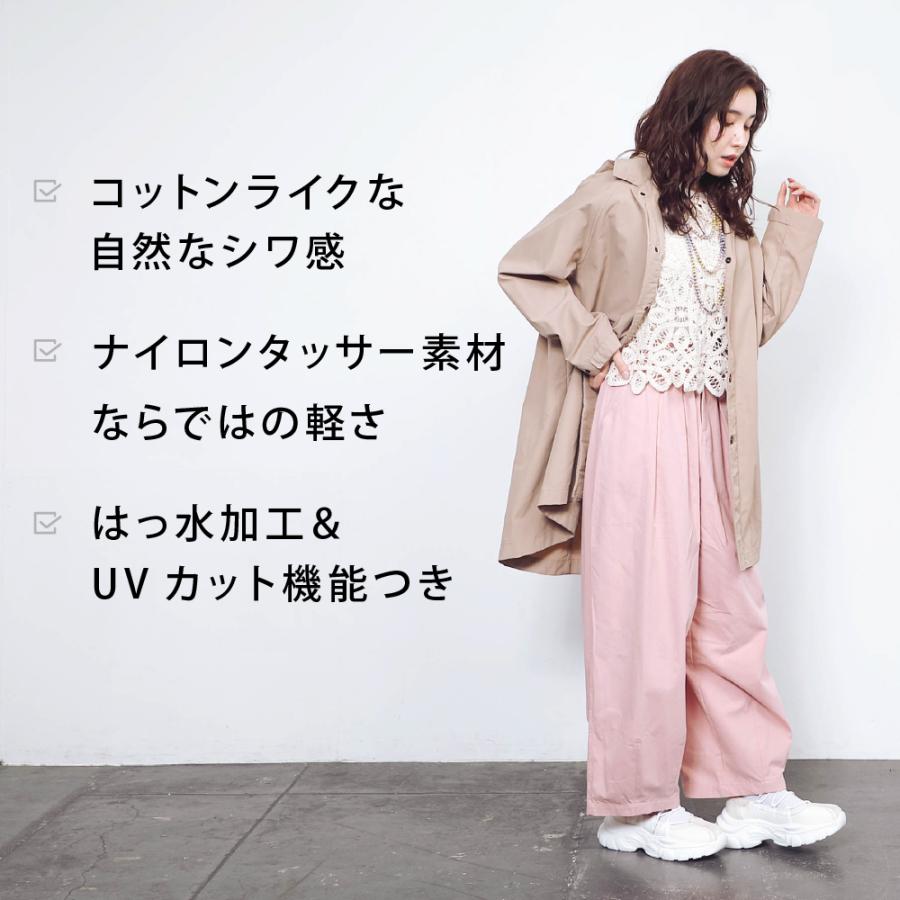 ハーフコート レディース メンズ コート ハーフ丈 撥水 UVカット フード付き 取り外し 軽量 軽い 秋 春 スプリングコート AH-1009 撥水ハーフコート | AME TO HARE | 04