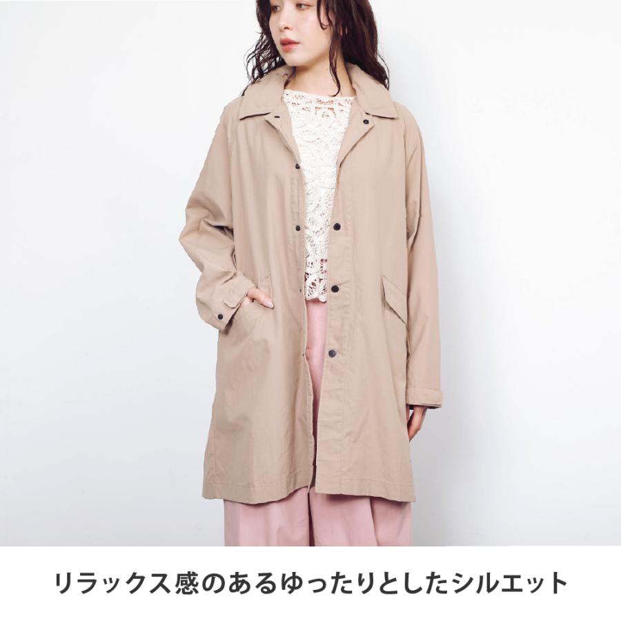 ハーフコート レディース メンズ コート ハーフ丈 撥水 UVカット フード付き 取り外し 軽量 軽い 秋 春 スプリングコート AH-1009 撥水ハーフコート | AME TO HARE | 05