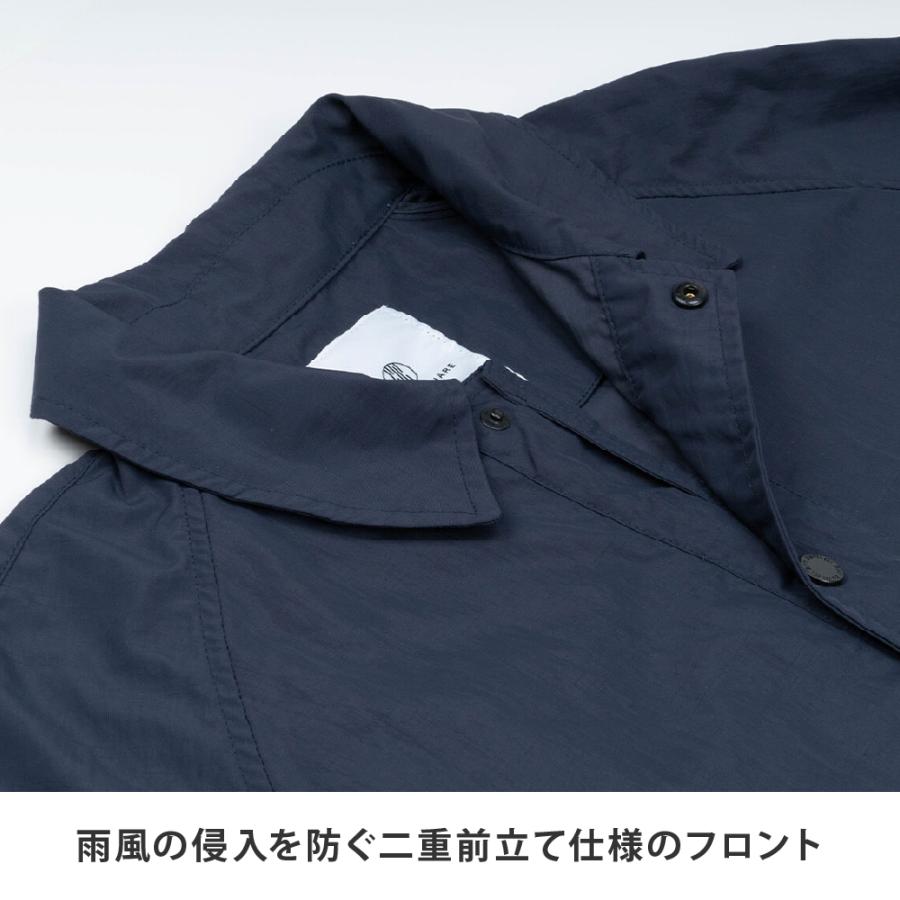 ハーフコート レディース メンズ コート ハーフ丈 撥水 UVカット フード付き 取り外し 軽量 軽い 秋 春 スプリングコート AH-1009 撥水ハーフコート | AME TO HARE | 08