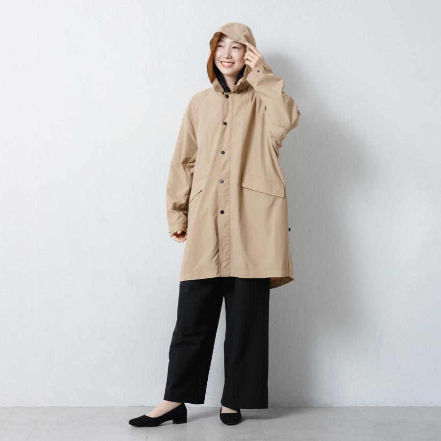 ハーフコート レディース メンズ コート ハーフ丈 撥水 UVカット フード付き 取り外し 軽量 軽い 秋 春 スプリングコート AH-1009 撥水ハーフコート | AME TO HARE | 09