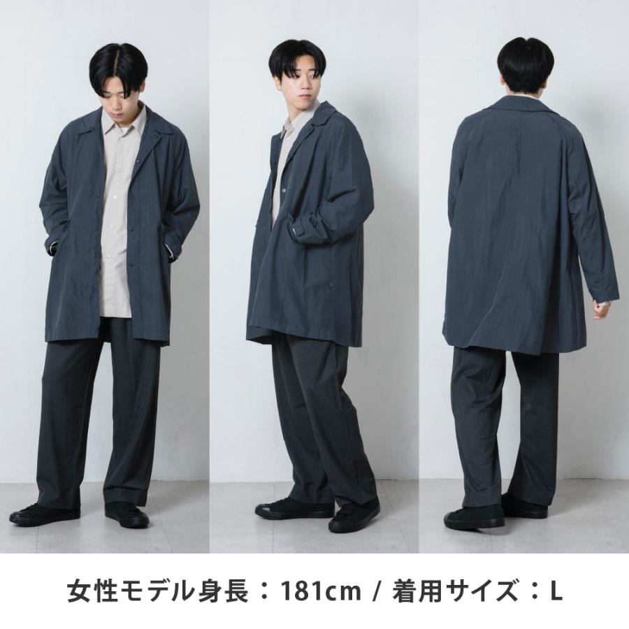 ハーフコート レディース メンズ コート ハーフ丈 撥水 UVカット フード付き 取り外し 軽量 軽い 秋 春 スプリングコート AH-1009 撥水ハーフコート | AME TO HARE | 11