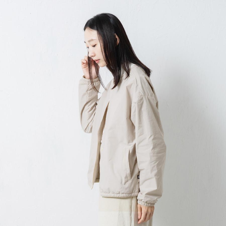 インナーダウン レディース カーディガン ジャンパー アウター 軽量 薄手 ノーカラー ジャケット コート 秋 冬 ボタン AH-1011 ノーカラーウォームジャケットW | AME TO HARE | 18