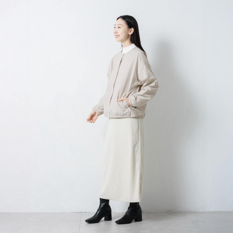 インナーダウン レディース カーディガン ジャンパー アウター 軽量 薄手 ノーカラー ジャケット コート 秋 冬 ボタン AH-1011 ノーカラーウォームジャケットW | AME TO HARE | 07