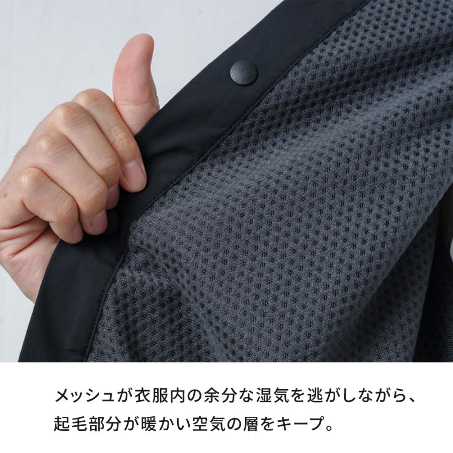 インナーダウン メンズ カーディガン ジャンパー アウター 軽量 薄手 ノーカラー ジャケット コート 秋 冬 ボタン AH-1012 ノーカラーウォームジャケットM | AME TO HARE | 14