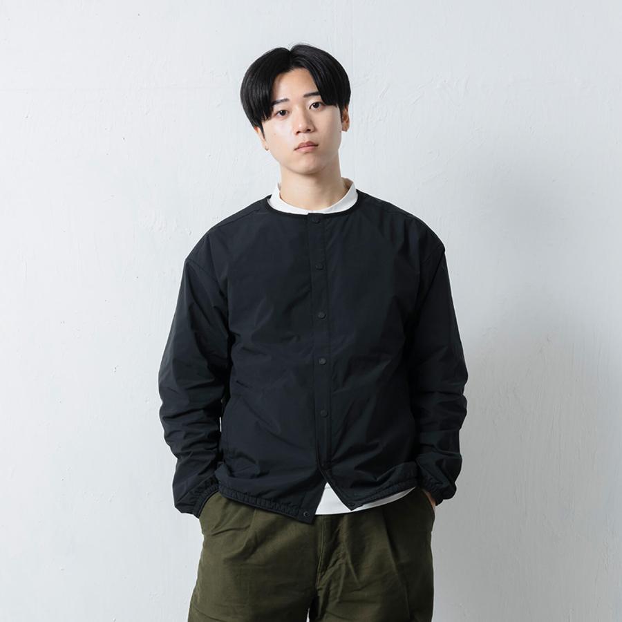 インナーダウン メンズ カーディガン ジャンパー アウター 軽量 薄手 ノーカラー ジャケット コート 秋 冬 ボタン AH-1012 ノーカラーウォームジャケットM | AME TO HARE | 15