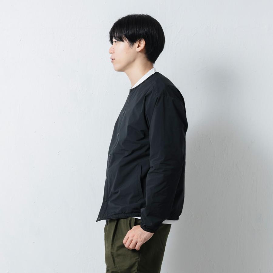 インナーダウン メンズ カーディガン ジャンパー アウター 軽量 薄手 ノーカラー ジャケット コート 秋 冬 ボタン AH-1012 ノーカラーウォームジャケットM | AME TO HARE | 16