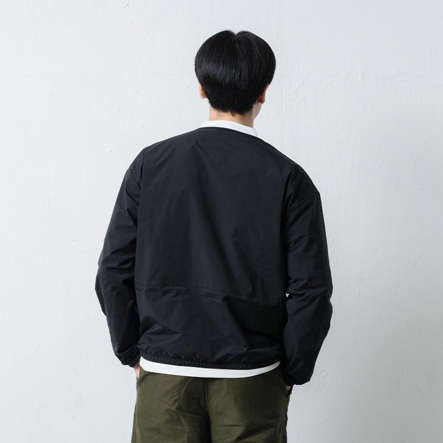 インナーダウン メンズ カーディガン ジャンパー アウター 軽量 薄手 ノーカラー ジャケット コート 秋 冬 ボタン AH-1012 ノーカラーウォームジャケットM | AME TO HARE | 17