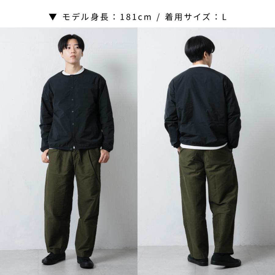 インナーダウン メンズ カーディガン ジャンパー アウター 軽量 薄手 ノーカラー ジャケット コート 秋 冬 ボタン AH-1012 ノーカラーウォームジャケットM | AME TO HARE | 18