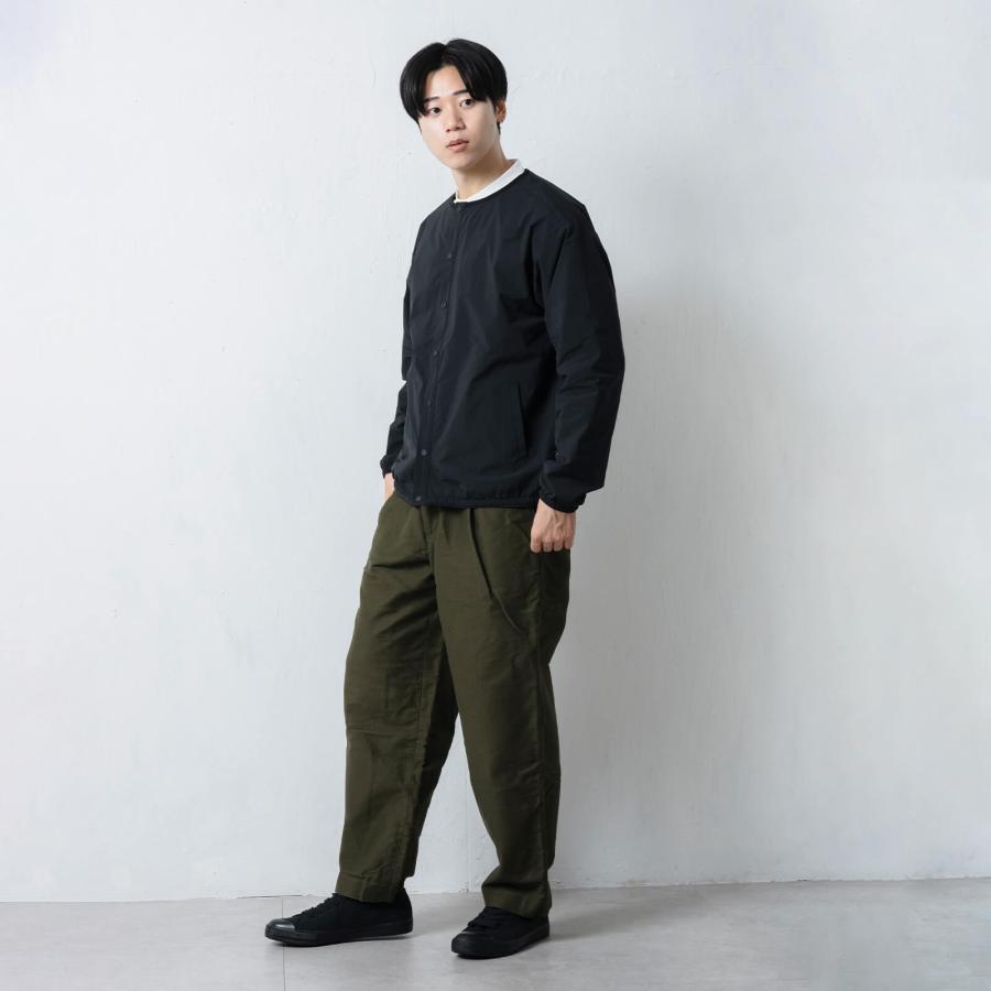 インナーダウン メンズ カーディガン ジャンパー アウター 軽量 薄手 ノーカラー ジャケット コート 秋 冬 ボタン AH-1012 ノーカラーウォームジャケットM | AME TO HARE | 05