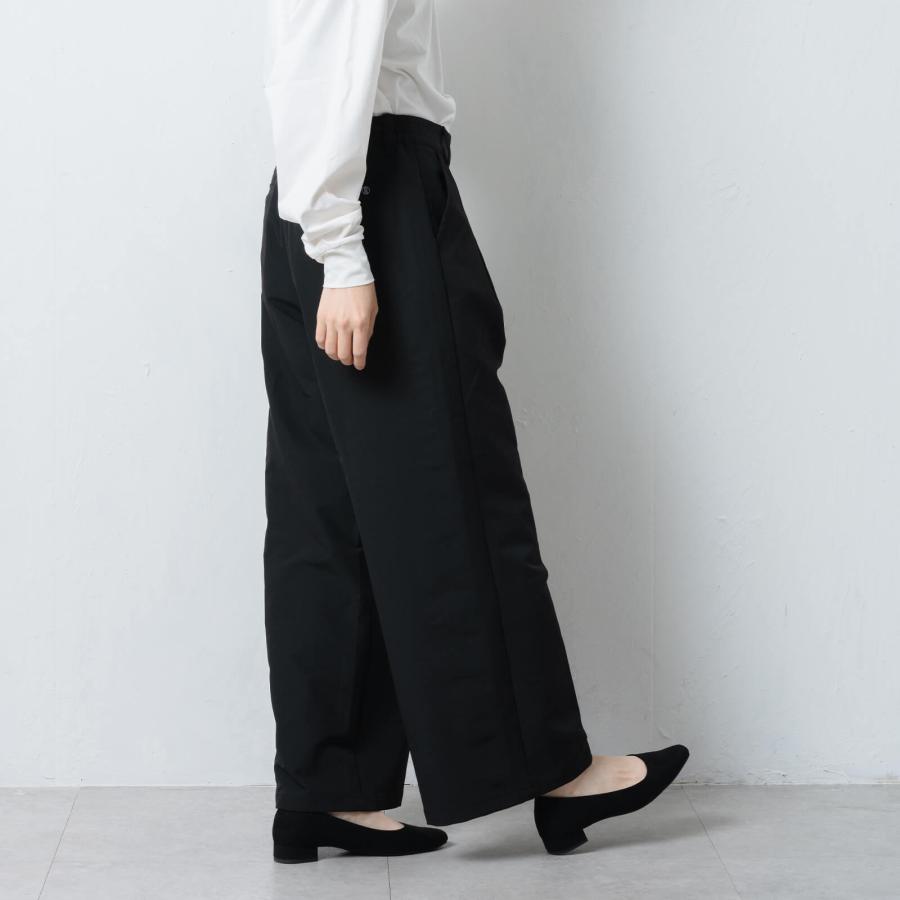裏起毛 パンツ レディース ワイドパンツ 裏起毛パンツ ワイド 防寒 保温 防風 暖かい オフィス きれいめ おしゃれ ストレッチ AH-1013 ウォームワイドスラックス | AME TO HARE | 16