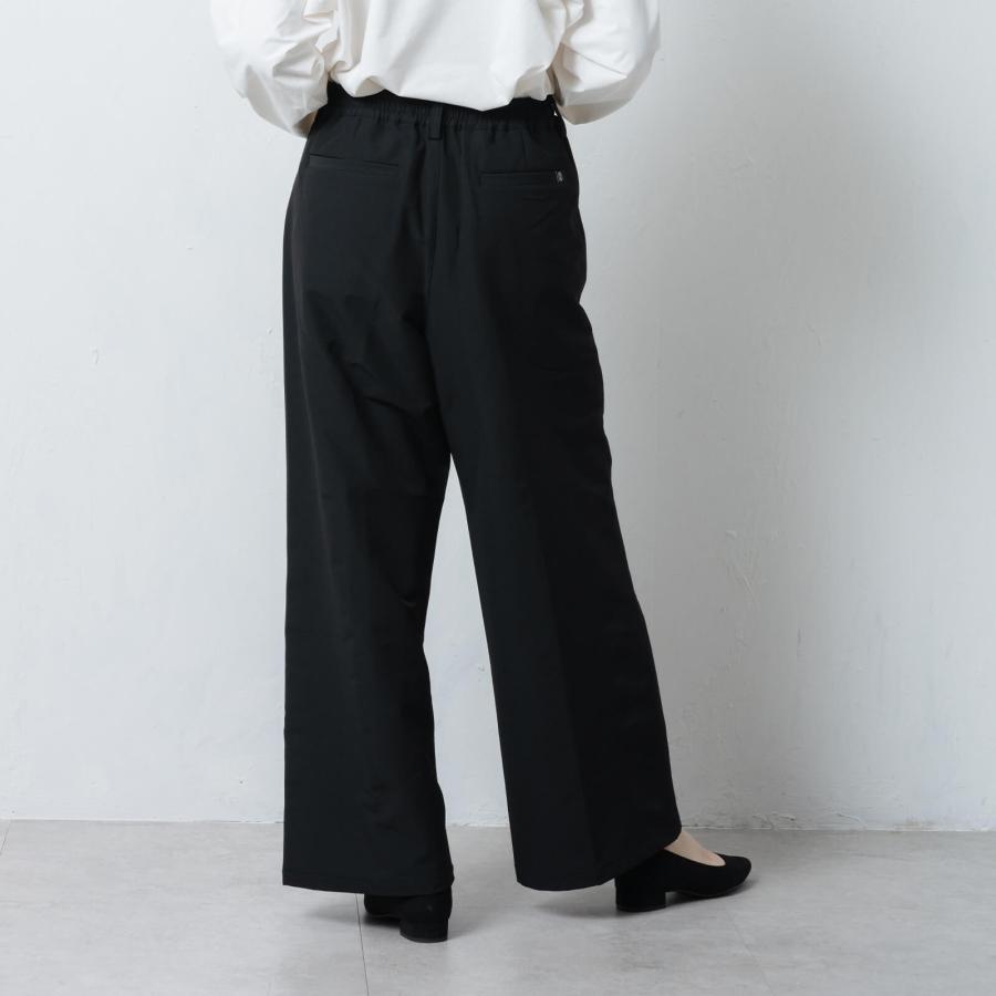 裏起毛 パンツ レディース ワイドパンツ 裏起毛パンツ ワイド 防寒 保温 防風 暖かい オフィス きれいめ おしゃれ ストレッチ AH-1013 ウォームワイドスラックス | AME TO HARE | 17