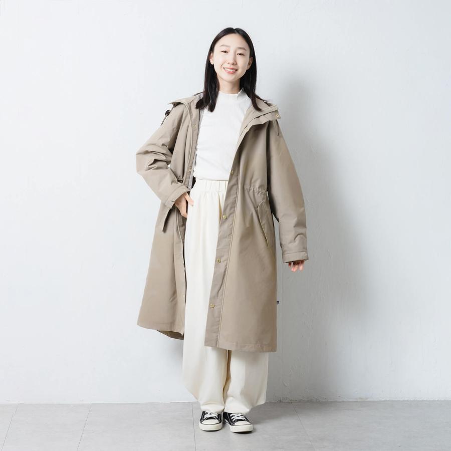 モッズコート 裏ボア レディース 冬 防寒 防水 コート レディース アウター ロング 冬 フード付き 防風 裏起毛 レインコート AH-1016 ウォームフーデットコート | カジメイク | 05