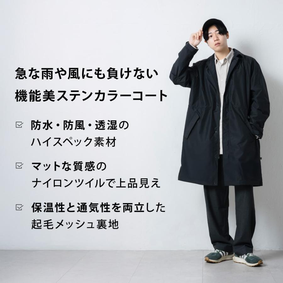 秋冬 中綿 ステンカラーコート 厚手 防寒 メンズ フェイクダウン トレンチコート アウター あったか ハーフコート ビジネス コート ミドル丈 紳士服 ゆったり 襟付き 裏キルティング 無地 保温 暖かい カジュアル 中綿コート ステンカラーコート 格好いい 仕事 通勤 カジメイク ステンカラーコート メンズ 冬 防寒 防水 コート 防水