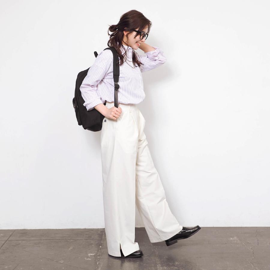 ワイドパンツ レディース  タックパンツ きれいめ ストレッチ 速乾 イージーケア スリット 涼しい カジュアル 美脚 股上深め デイリーワイドパンツ AH-1019 | AME TO HARE | 13