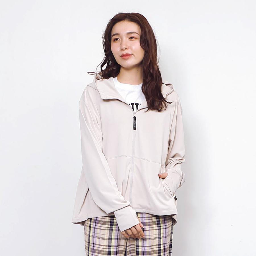 UVパーカー レディース 接触冷感 UVカット UPF50+ 吸水速乾 バックフリル パーカー 指穴 サムホール きれいめ 薄手 涼しい 長袖 ドライタッチUVパーカー AH-1020 | AME TO HARE | 13