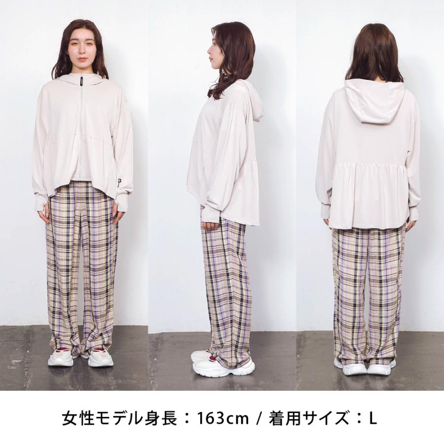 UVパーカー レディース 接触冷感 UVカット UPF50+ 吸水速乾 バックフリル パーカー 指穴 サムホール きれいめ 薄手 涼しい 長袖 ドライタッチUVパーカー AH-1020 | AME TO HARE | 10