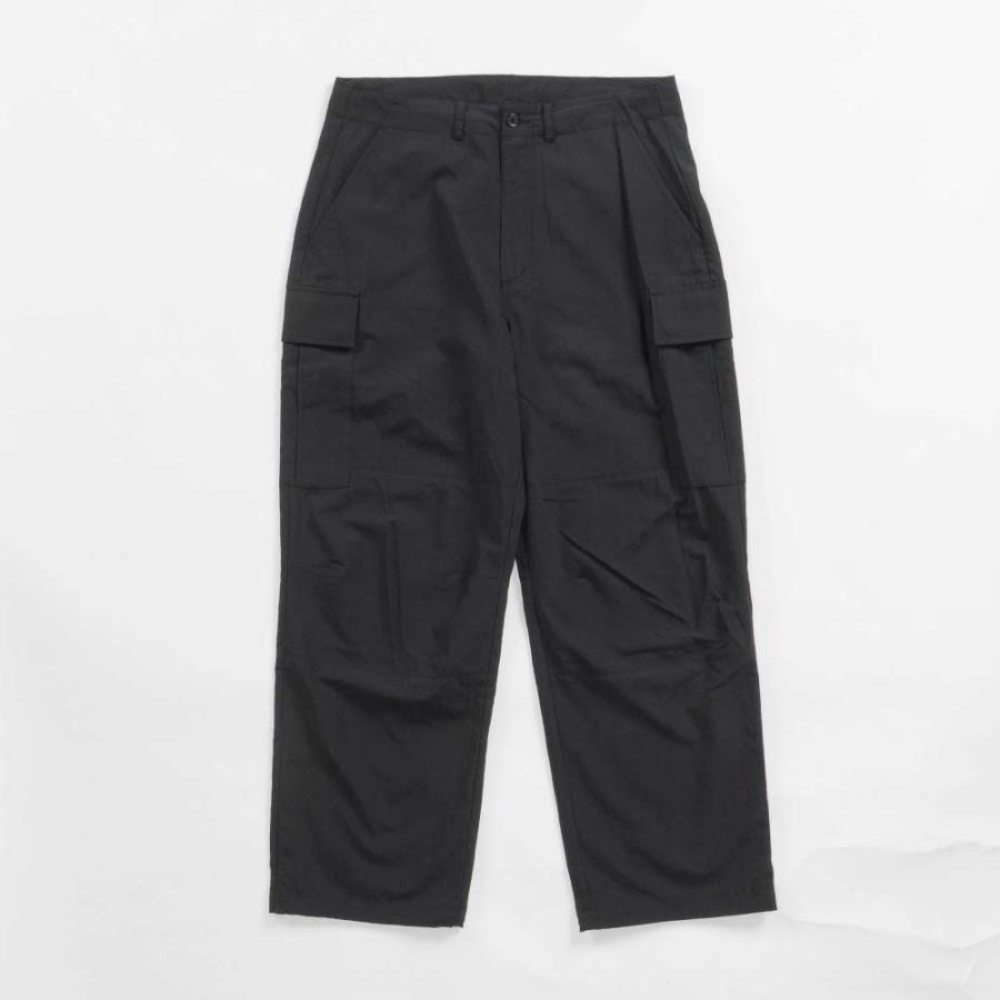 カーゴパンツ メンズ 夏用  涼しい ゆったり ワイド ズボン ボトムス ストレッチ ブラック 黒 セットアップ対応 無地 ドライタッチエアーカーゴパンツ AH-1022 | AME TO HARE | 02