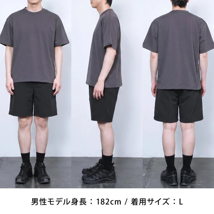 ハーフパンツ メンズ ショートパンツ 短パン 夏 ゆったり ウエストゴム セットアップ対応 無地 ズボン ボトムス ドライタッチエアーハーフパンツ AH-1023 | AME TO HARE | 12