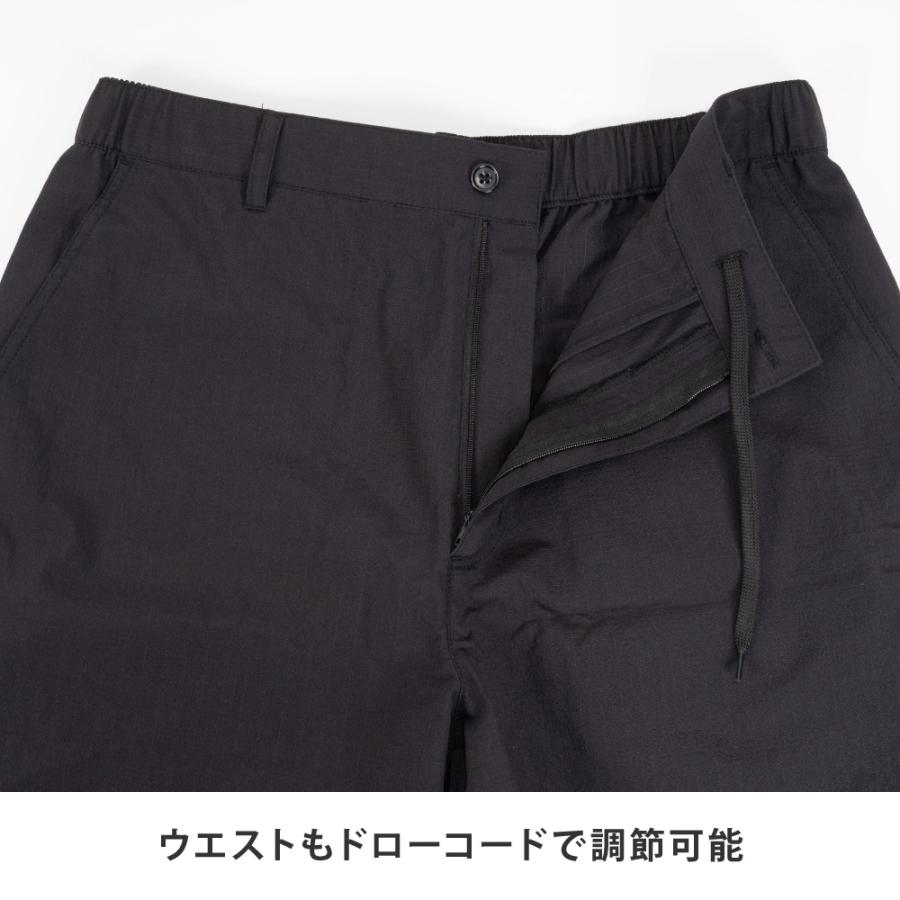 ハーフパンツ メンズ ショートパンツ 短パン 夏 ゆったり ウエストゴム セットアップ対応 無地 ズボン ボトムス ドライタッチエアーハーフパンツ AH-1023 | AME TO HARE | 06