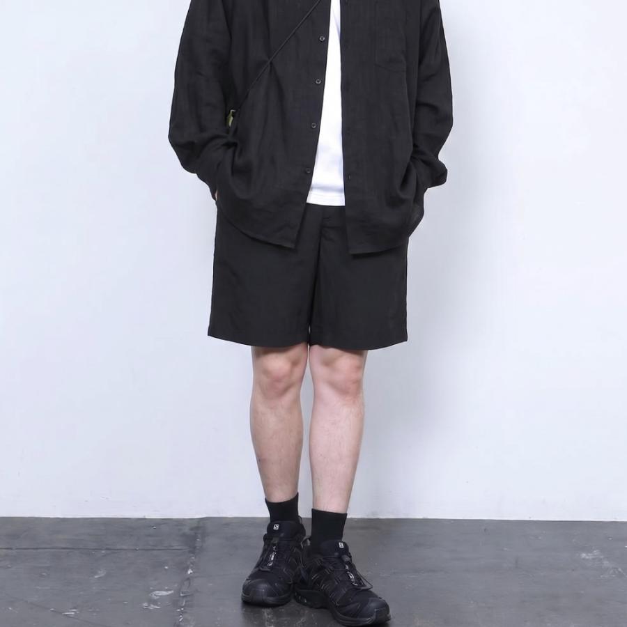 ハーフパンツ メンズ ショートパンツ 短パン 夏 ゆったり ウエストゴム セットアップ対応 無地 ズボン ボトムス ドライタッチエアーハーフパンツ AH-1023 | AME TO HARE | 10