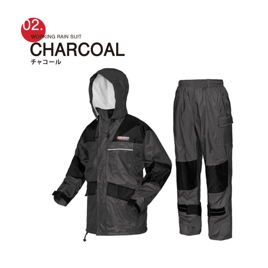 レインウェア メンズ 上下 作業カッパ 作業用 現場 土木作業 工事 仕事用 レインスーツ カッパ 雨具 4L 5L 仕事合羽 KM-001 | カジメイク | 16