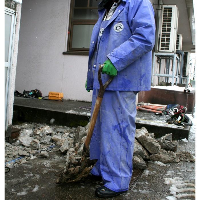 レインパンツ ツナギ サロペット 防水 カッパ 雨具 漁師 作業 レインウェア 合羽 オーバーオール ズボン レインウエア メンズ 匠EXサロペット 1030 | カジメイク | 10