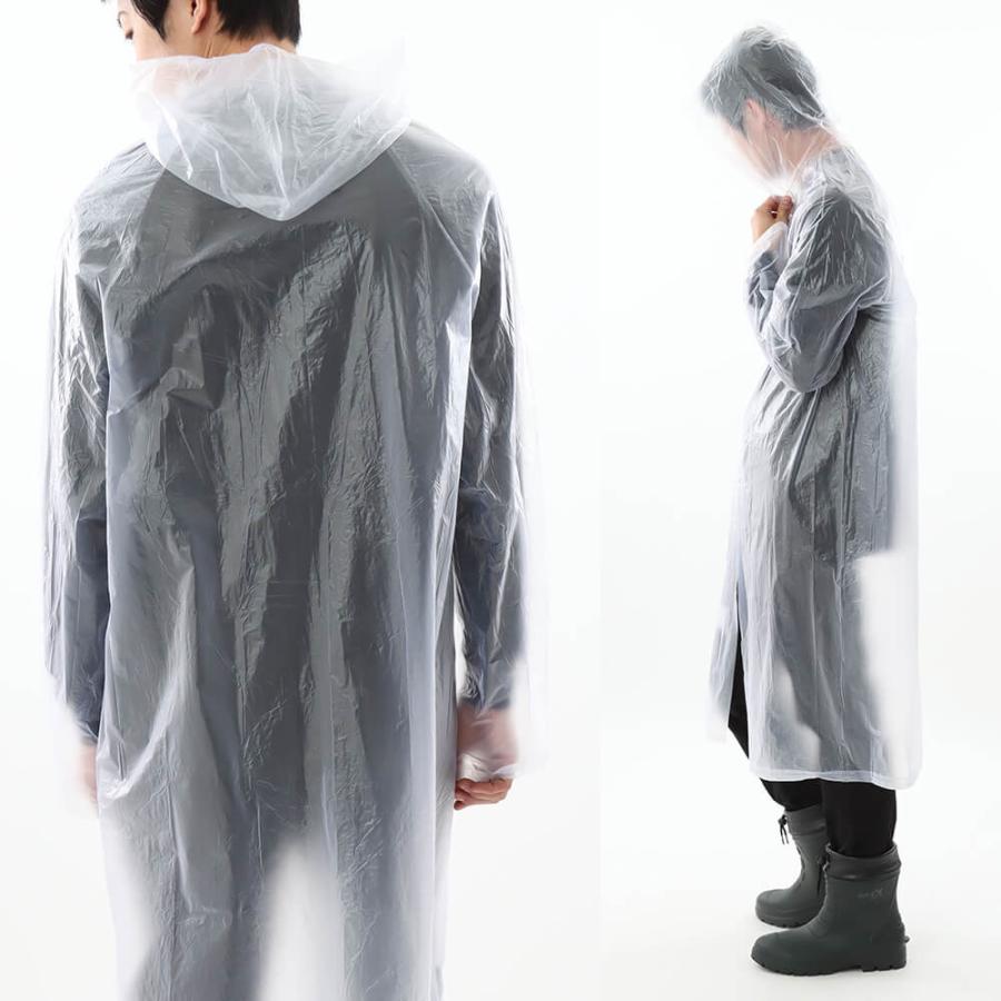 レインコート メンズ カッパ 雨具 安い 大人用 子供用 キッズ ジュニア レディース 防水 PVC フェス アウトドア ポケットレインコート 1222 | カジメイク | 06