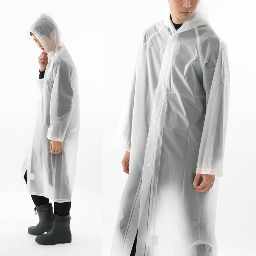 カッパ 雨具 レインコート 安い 合羽 カッパ レインウェア EVA 夏フェス 使い捨て 災害用 防災 旅行 コンパクト EVAポケットコート 1250 | カジメイク | 05