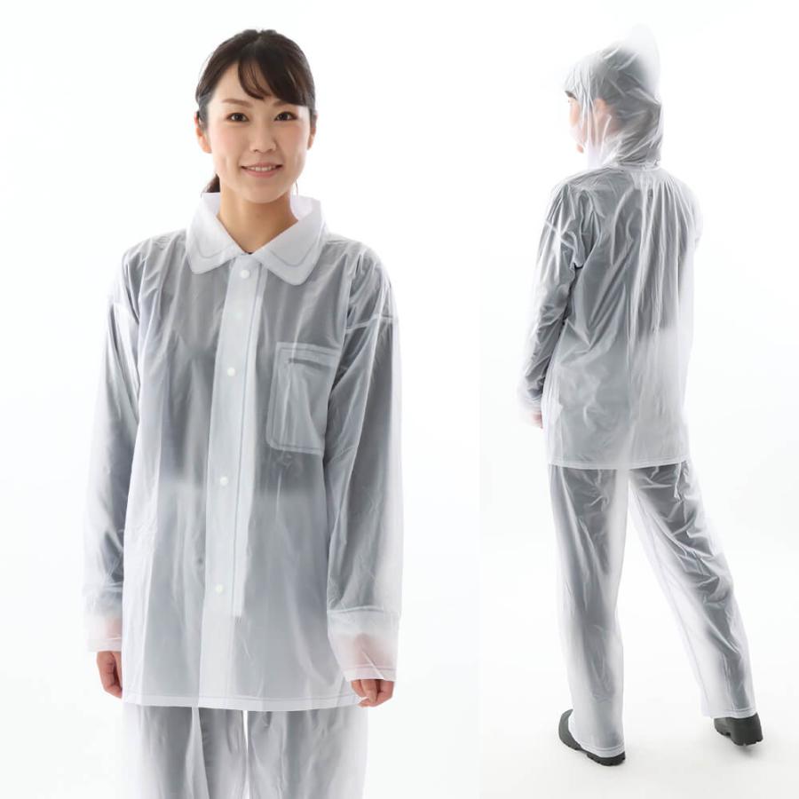 カッパ 雨具 レインスーツ 透明 レインウェア 安い キャンプ アウトドア メンズ レディース 男女兼用 子供 豪雨 PVC  レインスーツ 1500 | カジメイク | 06