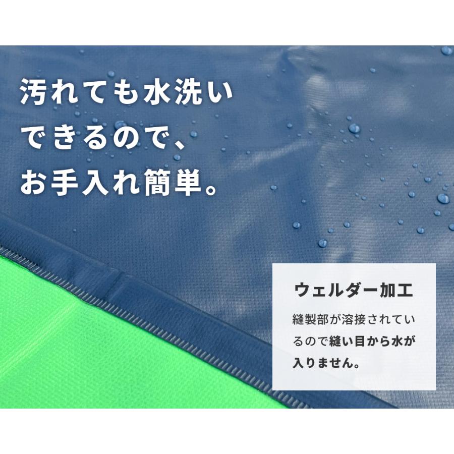 エプロン 防水 前掛け メンズ レディース 男女兼用 ギフト 洗車抗菌 防臭 水撒き 水産加工 調理 魚 高圧洗浄  ターポリン胸付前掛 1900 | カジメイク | 06