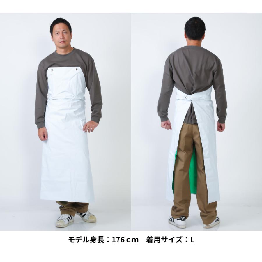 抗菌防臭加工白エプロン 前面ポケット付き　80枚セット カジメイク エプロン 防水 ワンタッチ メンズ レディース 男女兼用