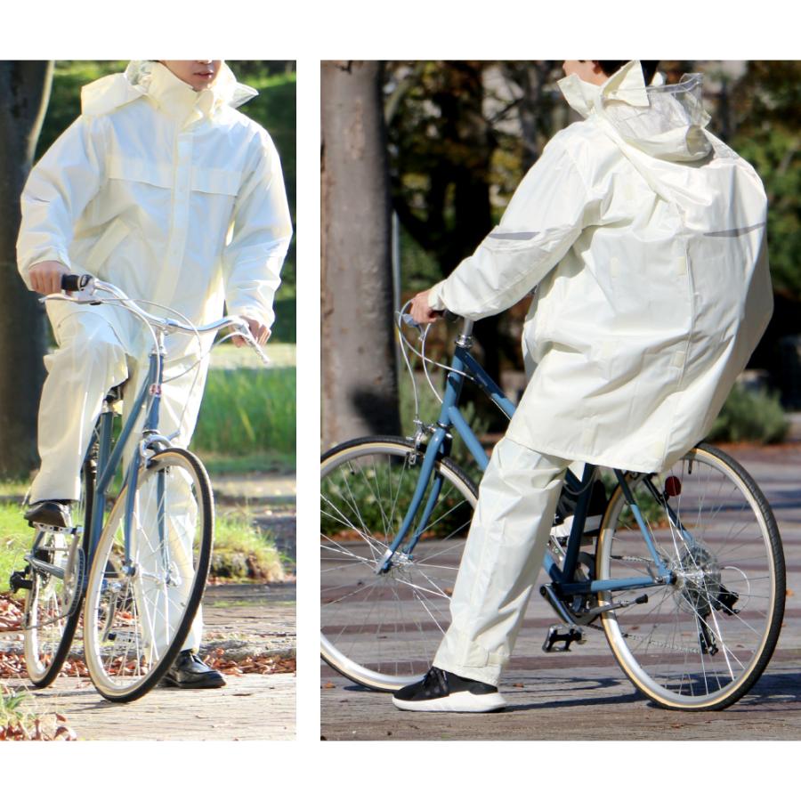 レインウェア 自転車 通学用 リュック対応 学校指定 カッパ 雨具 レインスーツ 中学生 高校生 メンズ レディース 入学 レインタックレインスーツ2 3380 | カジメイク | 13